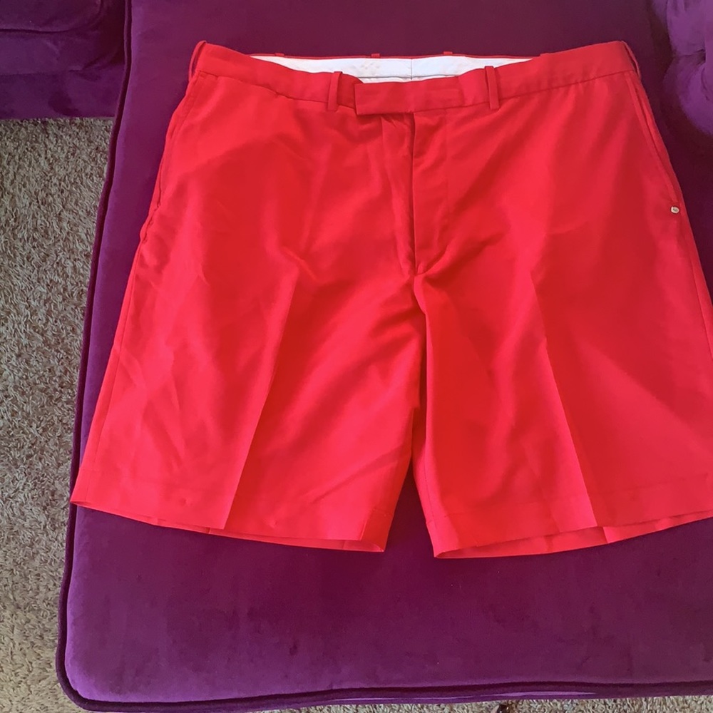 Red polo shorts - Picture 2 of 3